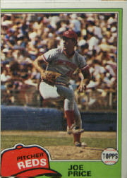 1981 Topps Baseball Cards      258     Joe Price RC